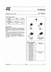 DataSheet T405-600B pdf